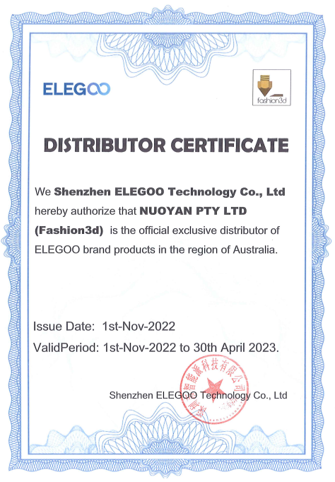Fashion3D Has Become Elegoo Official Exclusive Distributor in Australia!!