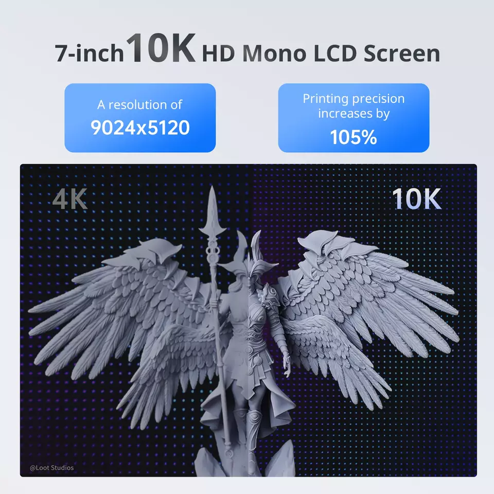 ANYCUBIC Photon Mono 4 Resin 3D Printer 10K 7" LCD Large Size High Speed 70mm/h