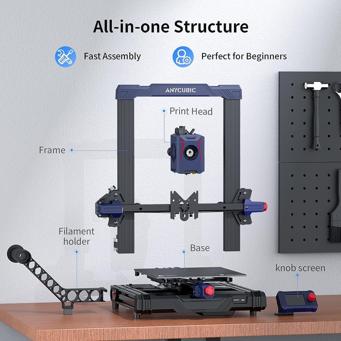ANYCUBIC KOBRA 2 NEO 3D Printer Direct Extruder 250mm/s Speed 220*220*250mm