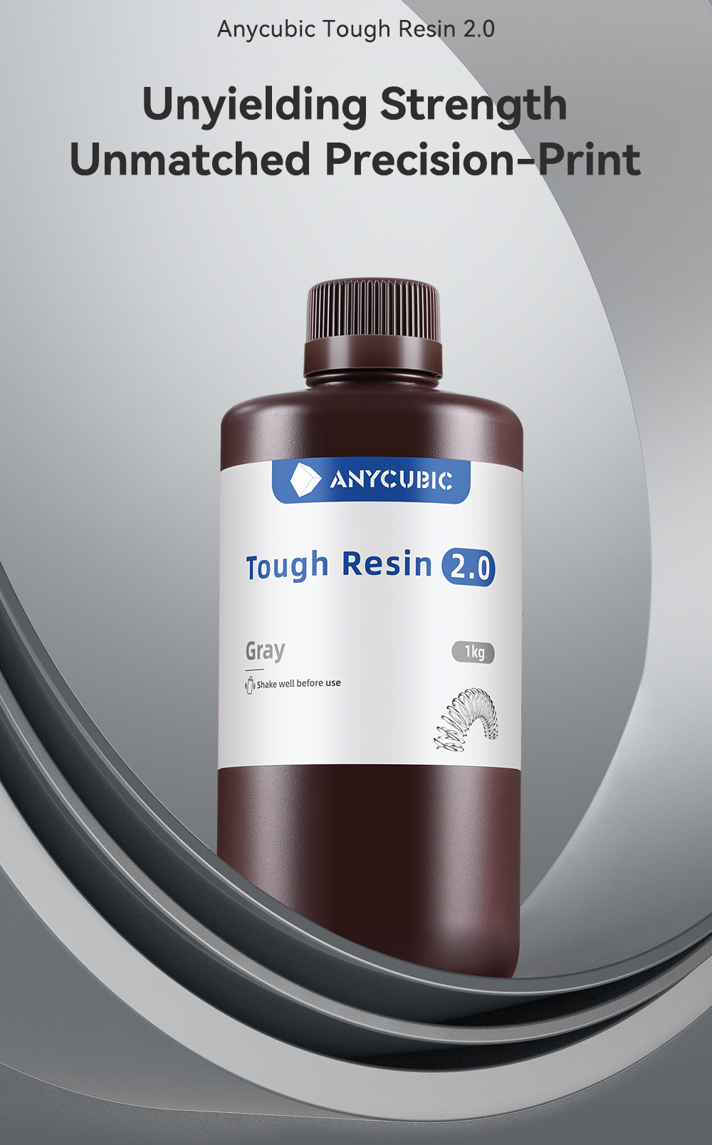 ANYCUBIC Flexible UV Tough Resin 2.0 405nm High Impact Strength Resin For 3D Printer