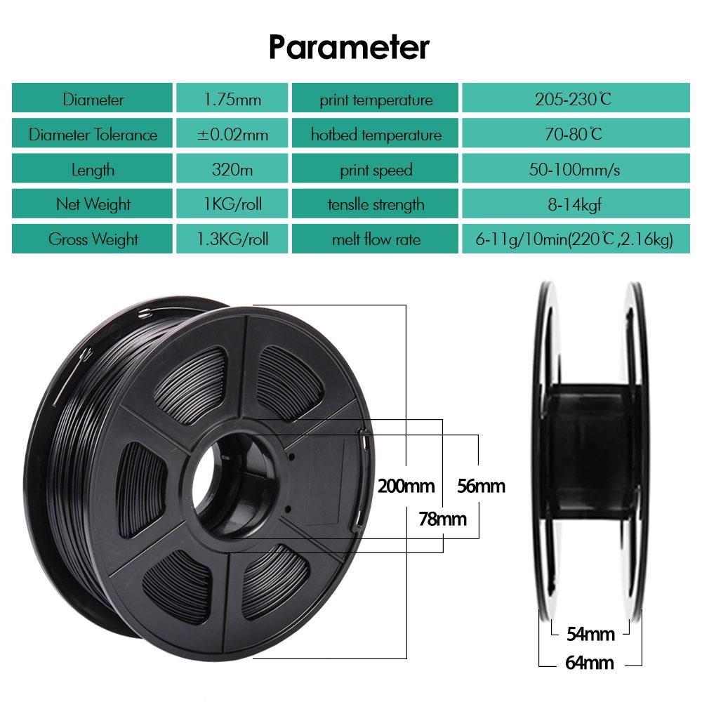 PETG 3D Printer filament 1.75mm 1kg Fashion3d
