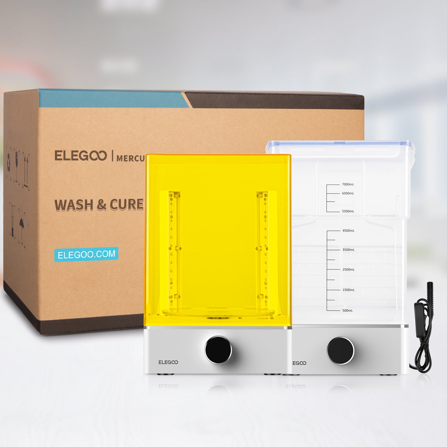 ELEGOO Mercury XS Bundle with Separate Washing and Curing Station for Large Resin 3D Printed Models