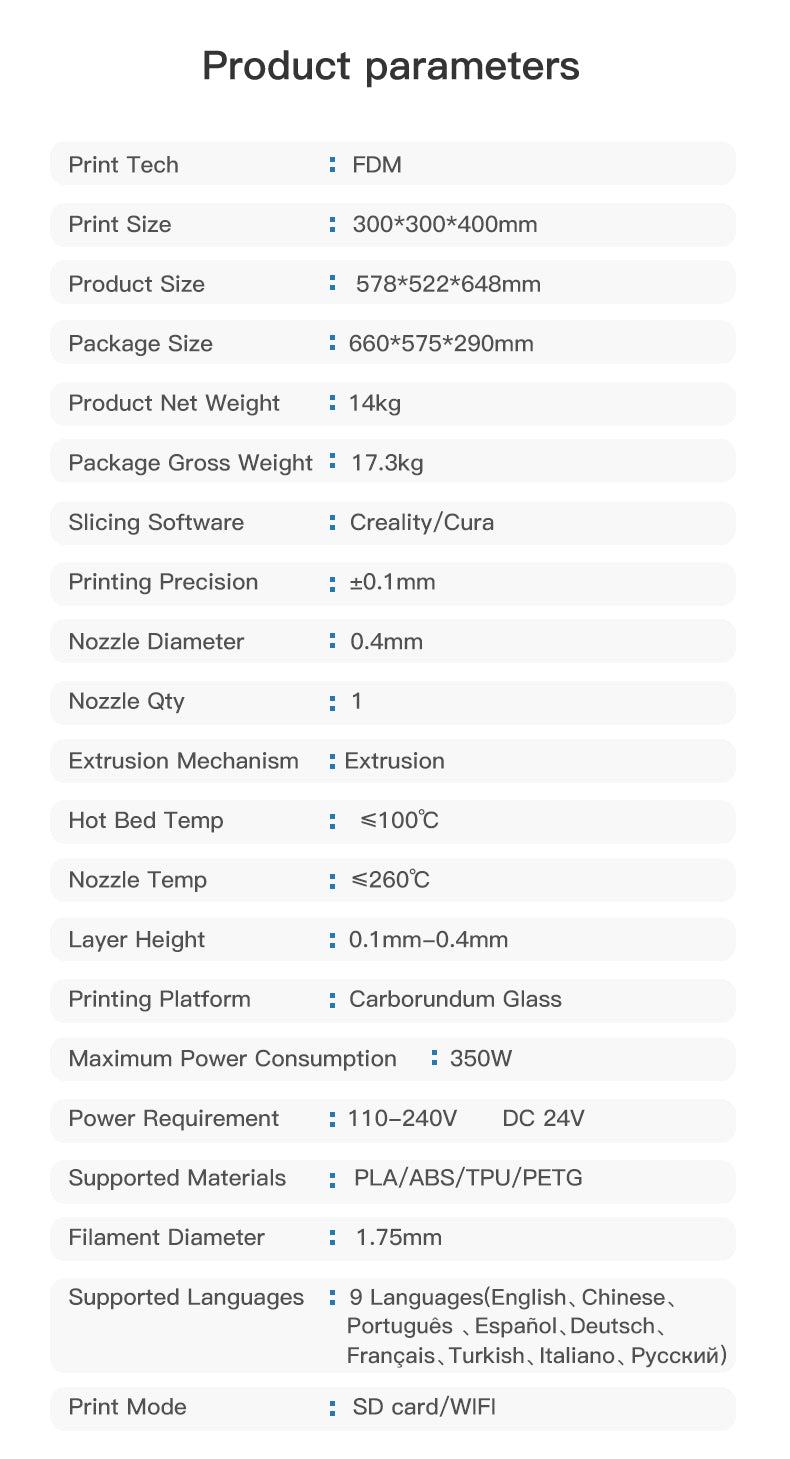 CR-10 Smart Creality 3D Printer Intelligent Auto-leveling,Dual Z Cloud APP