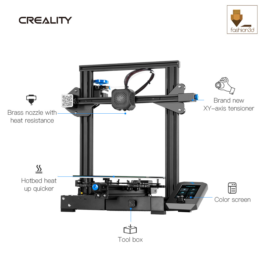 Creality Ender-3 V2 220*220*250mm 3D Printer with Silent Mainboard Xy-axis
