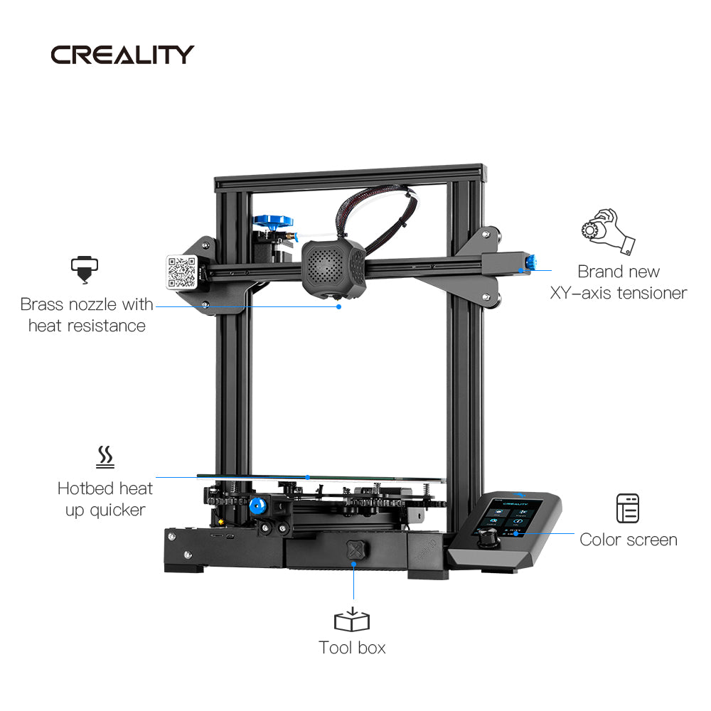 Creality Ender-3 V2 220*220*250mm 3D Printer with Silent Mainboard Xy-axis