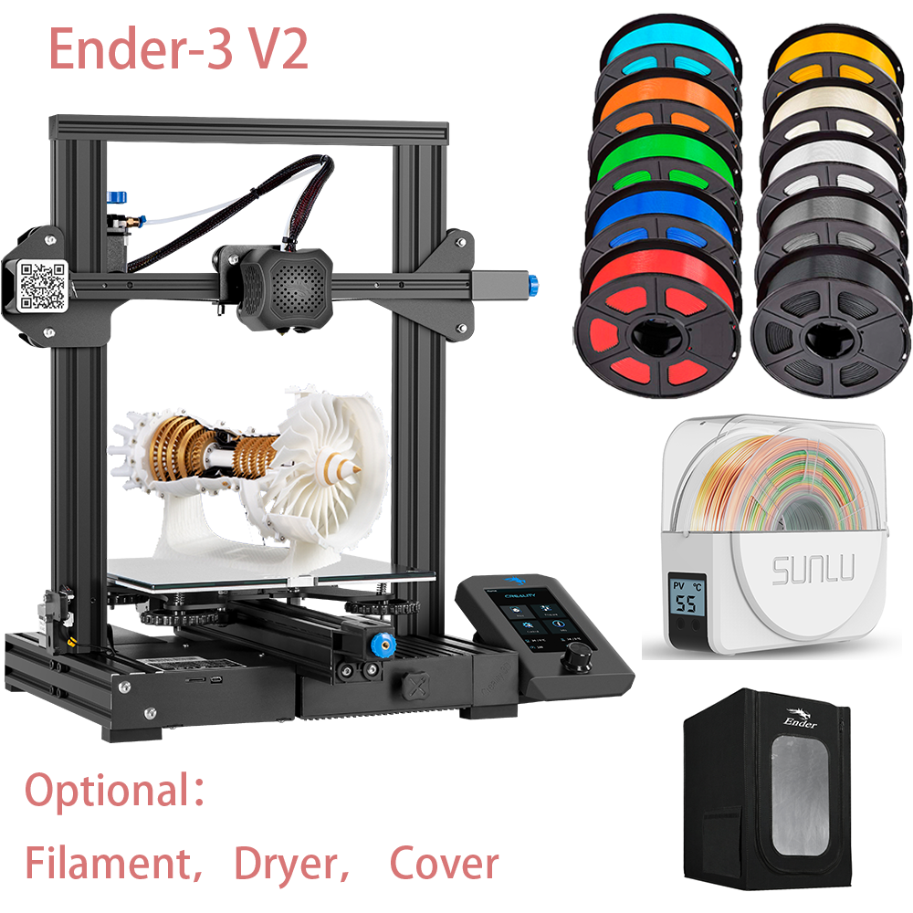 Creality Ender-3 V2 220*220*250mm 3D Printer with Silent Mainboard Xy-axis