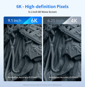 ANYCUBIC Photon Mono X 6Ks 3D Printer 9.1" 6K Mono LCD Screen Large Print Volume
