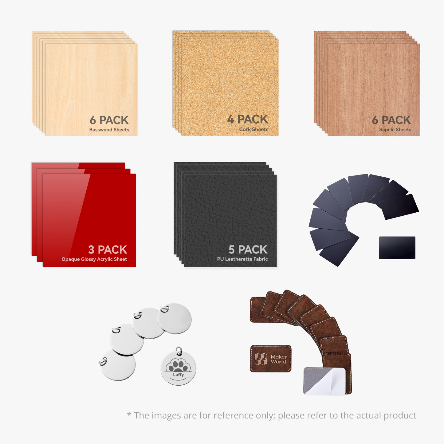 Bambu Lab Laser Material Kit – Starter Pack (49 pcs)