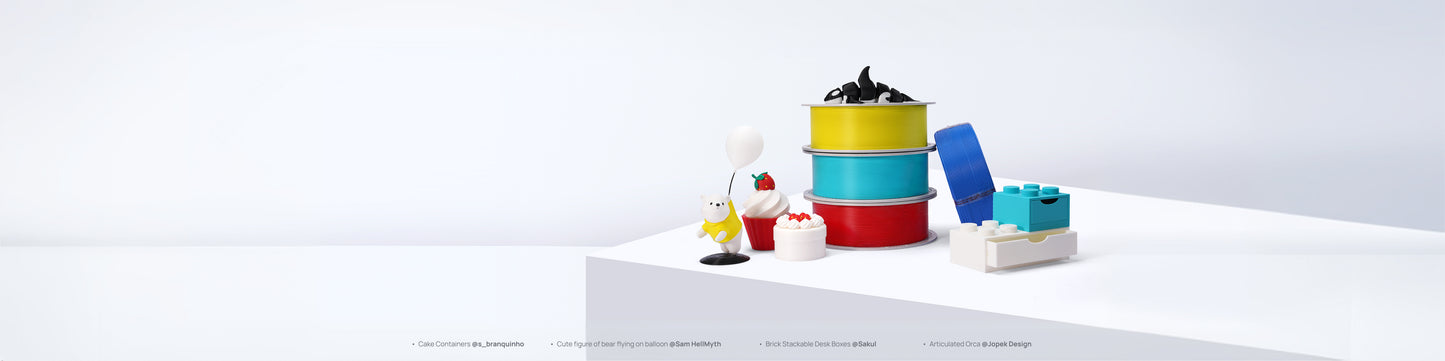 Bambu Lab PLA Basic — printed examples