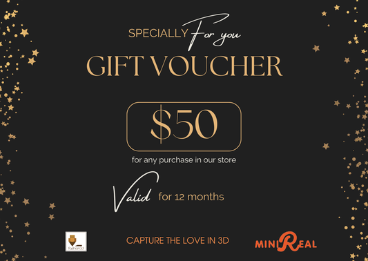 Gift Card- Capture Wonderful Moments in 3D- Minireal Fashion3d