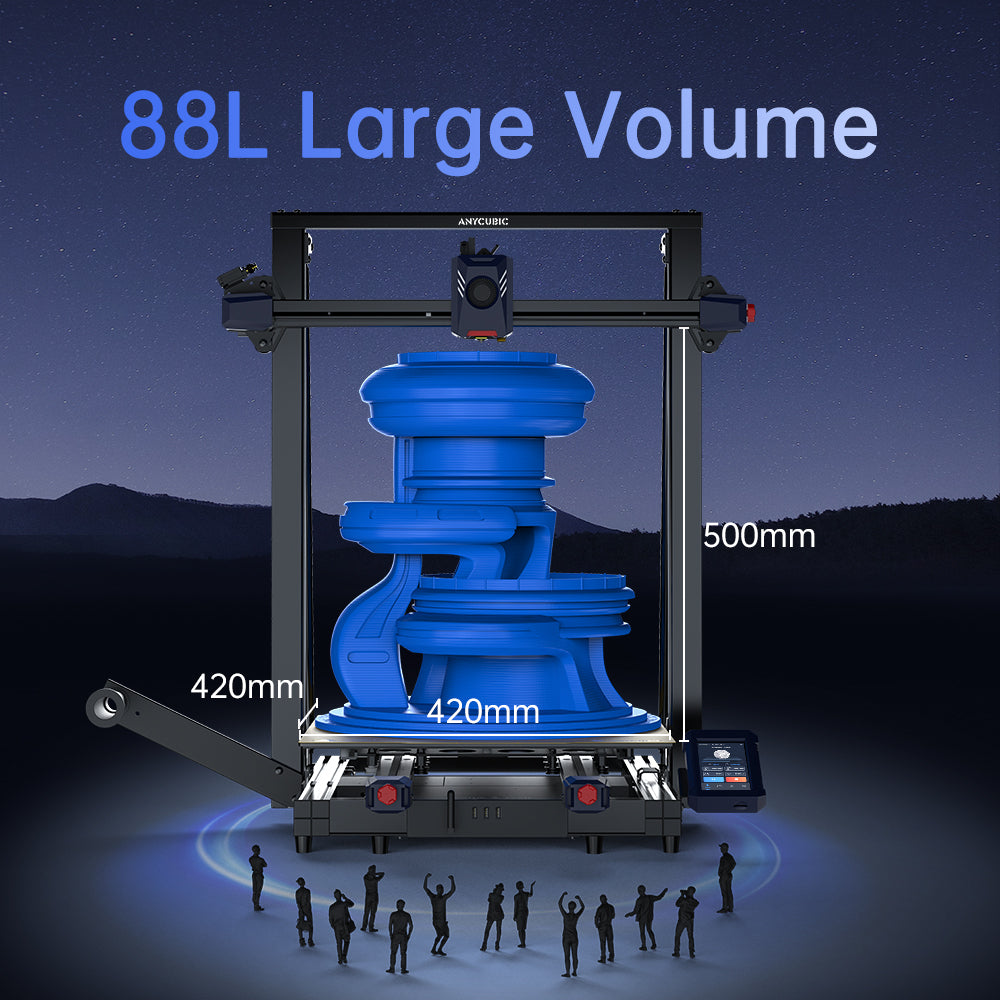 ANYCUBIC Kobra 2 Max 3D Printer 500mm/s Max Print Speed 420*420*500mm Large Size