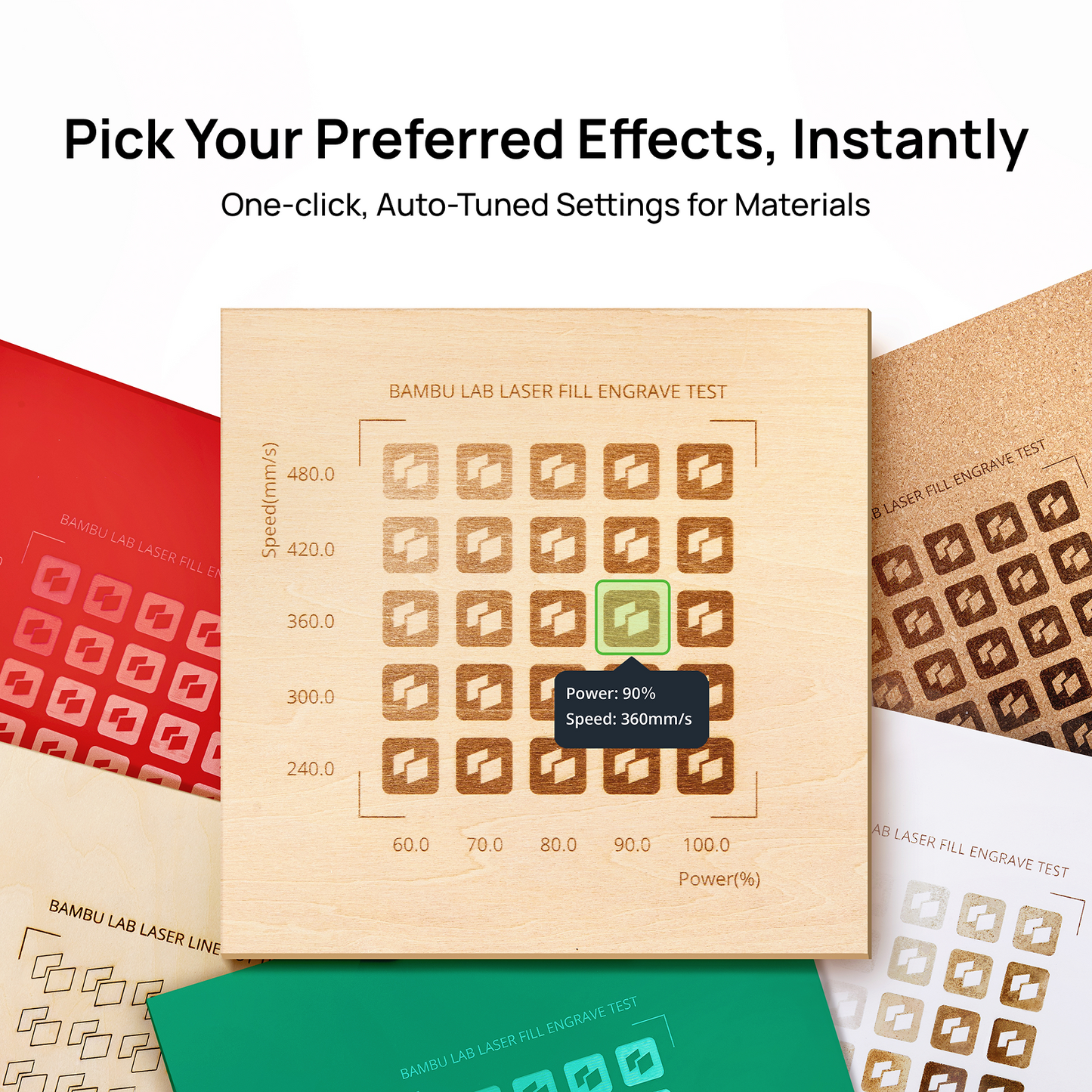 Bambu Lab Laser Material Kit – Starter Pack (49 pcs)