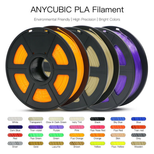 ANYCUBIC 1.75mm 3D Printer Filament PLA Accuracy +/- 0.02mm 2.2 LBS (1KG) Spool