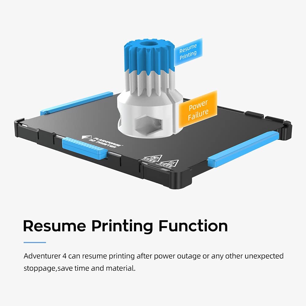Flashforge Adventurer 4 Auto Leveling Quick Removable Hign Temp Nozzle Flexible CNC Platform HEPA13 air Filter 220 x 200 x 250