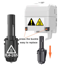 Load image into Gallery viewer, Flashforge Adventurer 3/4 Upgrade Hotend, 3D Printer Parts with 0.4mm 265°C High Temperature Nozzle Assembly-1PCS