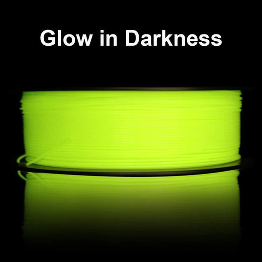 Glow-In-Dark PLA Noctilucent filament 1kg/2.2lbs Fashion3d (White, Blue, Green, Yellow)