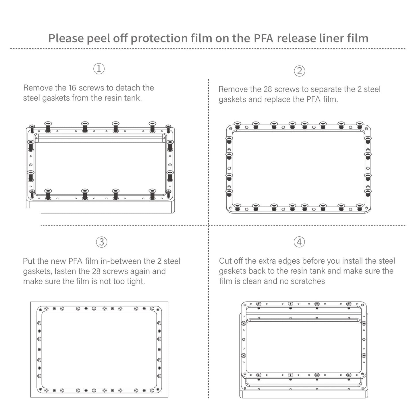 ELEGOO FEP2.0 (PFA) RELEASE LINER FOR Mars3/ SATURN 2/Jupiter 3D PRINTER (5PCS)