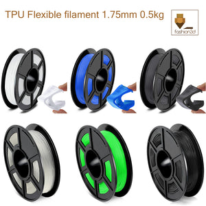 TPU Flexible 3D Printer filament 1.75mm 0.5kg/roll Fashion3d