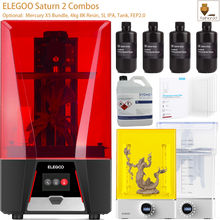 Load image into Gallery viewer, ELEGOO Saturn 2 MSLA 3D Printer, UV Resin Photocuring Printer with 10-inch 8K Monochrome LCD, 219x123x250mm / 8.62x4.84x9.84 Inch Larger Printing Size