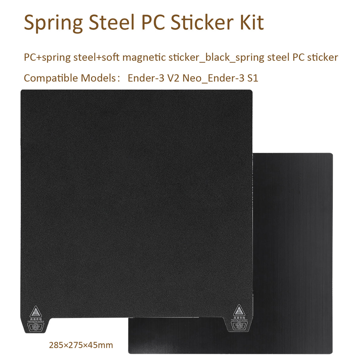 Creality Spring Steel Stickers/PEI compatible with Ender3 se Fashion3d