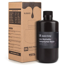 Load image into Gallery viewer, ELEGOO 8K WATER-WASHABLE PHOTOPOLYMER RESIN SPACE GREY 1000G