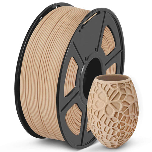 Wood PLA Filament, 1.75mm 3D Printer Filament, Wood 3D Printing 1KG Spool, Dimensional Accuracy +/- 0.02mm, Wood PLA