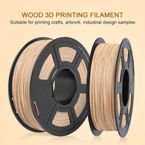 Wood PLA Filament, 1.75mm 3D Printer Filament, Wood 3D Printing 1KG Spool, Dimensional Accuracy +/- 0.02mm, Wood PLA